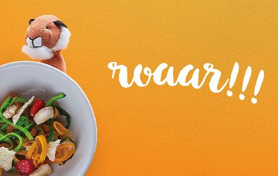 Spaghetti di verdure, tacchino e Grana Padano