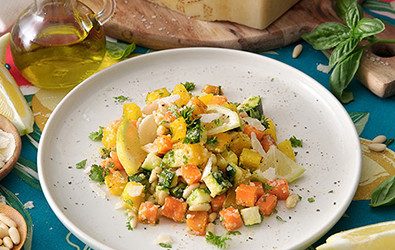 Tartare di verdure di stagione e Grana Padano