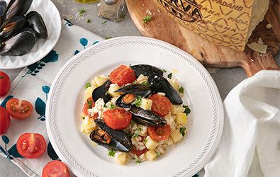 Riso mare e monti con Grana Padano Riserva