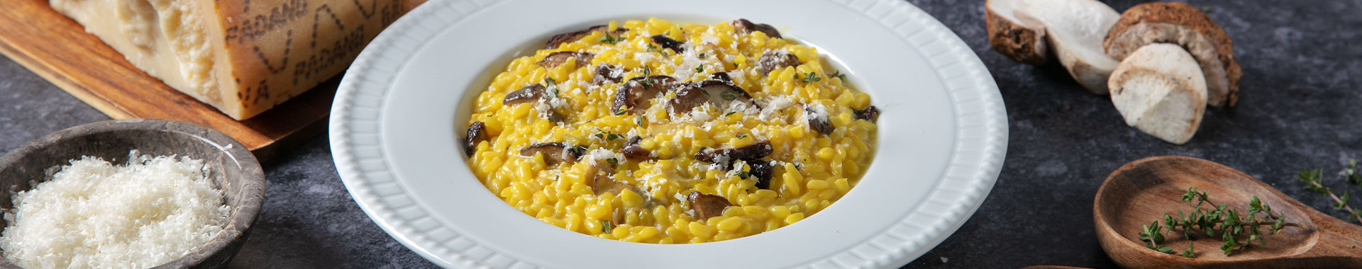 Risotto funghi e zafferano