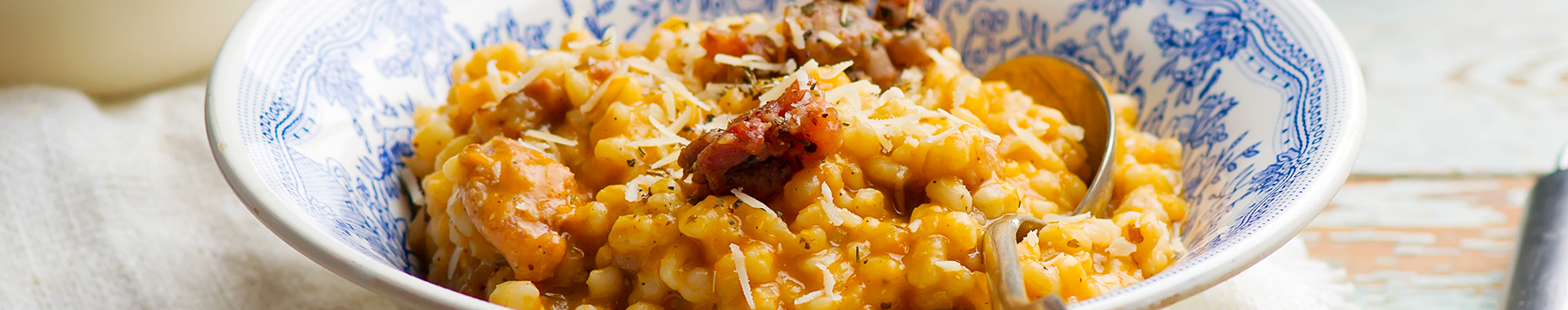 Risotto zucca e salsiccia