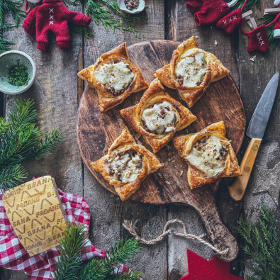 Hojaldre de setas y Grana Padano